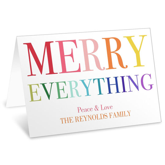 Colorful Merry Everything Folded Gift Enclosures