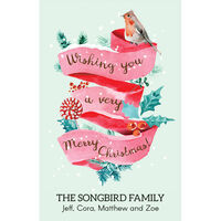 Holiday Ribbon Flat Gift Enclosures