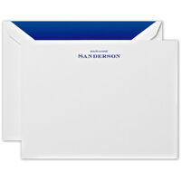 Sanderson Flat Note Cards - Hand Engraved