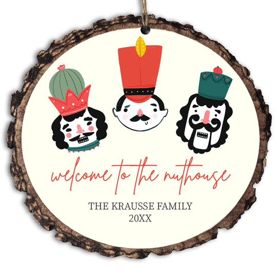 Nutcracker Trio Faux Wood Ornament