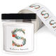 White Garden Initial Square Gift Stickers in a Jar Image 1 of 2