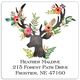 Floral Decorated Deer Square Address Labels in a Jar Image 2 of 2