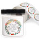Vine Wreath Square Address Labels in a Jar Image 1 of 2