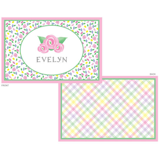 Pink Blooms Laminated Placemat