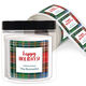 Colorful Plaid Square Gift Stickers in a Jar Image 1 of 2