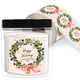 Mistletoe Wreath Square Gift Stickers in a Jar Image 1 of 2