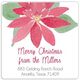 Poinsettia Bloom Square Address Labels in a Jar Image 2 of 2