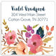Fall Watercolor Peony Square Address Labels in a Jar Image 2 of 2