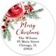 Corner Roses Holiday Round Address Labels in a Jar Image 2 of 2