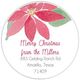 Poinsettia Bloom Round Address Labels in a Jar Image 2 of 2