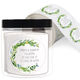 Arched Green Swag Round Address Labels in a Jar Image 1 of 2