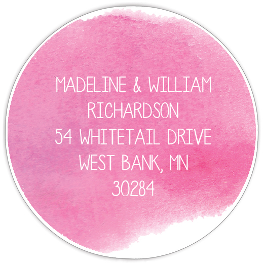 Big Swash Round Address Labels in a Jar