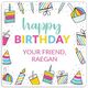 Colorful Birthday Square Gift Stickers in a Jar Image 2 of 2