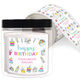 Colorful Birthday Square Gift Stickers in a Jar Image 1 of 2