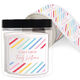 Colorful Stripes Square Gift Stickers in a Jar Image 1 of 2