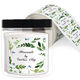 Green Sprigs and Buds Square Gift Stickers in a Jar Image 1 of 2