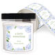 Hydrangea Border Square Gift Stickers in a Jar Image 1 of 4