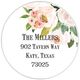 Pink Corner Roses Round Address Labels in a Jar Image 2 of 2
