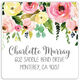 Spring Peonies Square Address Labels in a Jar Image 2 of 2