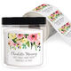 Spring Peonies Square Address Labels in a Jar Image 1 of 2