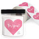 Watercolor Heart Square Gift Stickers in a Jar Image 1 of 7