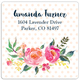 Watercolor Rose Spray Square Address Labels in a Jar Image 2 of 2