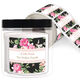 Black Vintage Roses Square Gift Stickers in a Jar Image 1 of 2
