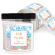 Coral and Hibiscus Square Gift Stickers in a Jar Image 1 of 2