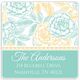Garden Rose Square Address Labels in a Jar Image 3 of 4
