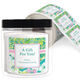 Hidden Birds and Hibiscus Square Gift Stickers in a Jar Image 1 of 3