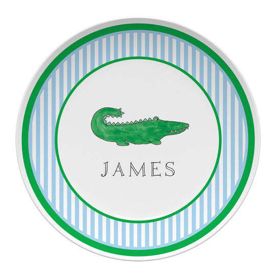 Green Gator Children's Plate