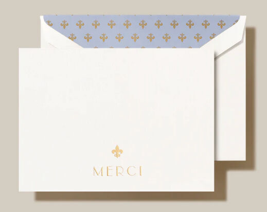 Merci Thank You Boxed Blank Note Cards And Envelopes, 14