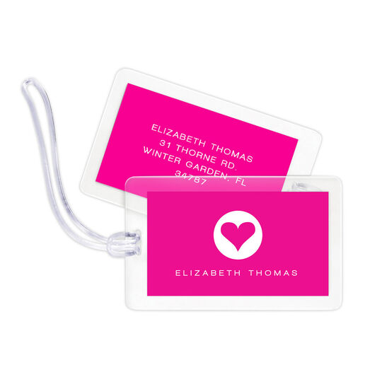 Modern Heart Luggage Tags