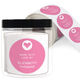 Colorful Modern Heart Round Gift Stickers in a Jar Image 3 of 4