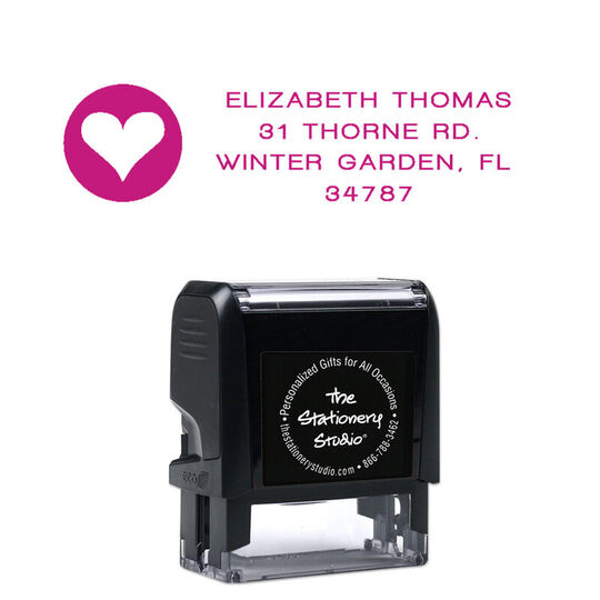 Heart with Design Self-Inking Stamp