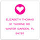 Modern Heart Square Address Labels in a Jar Image 2 of 2