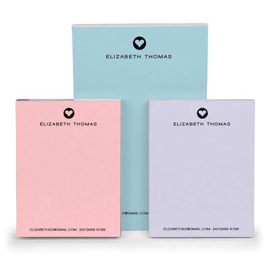 Modern Heart Notepad Set