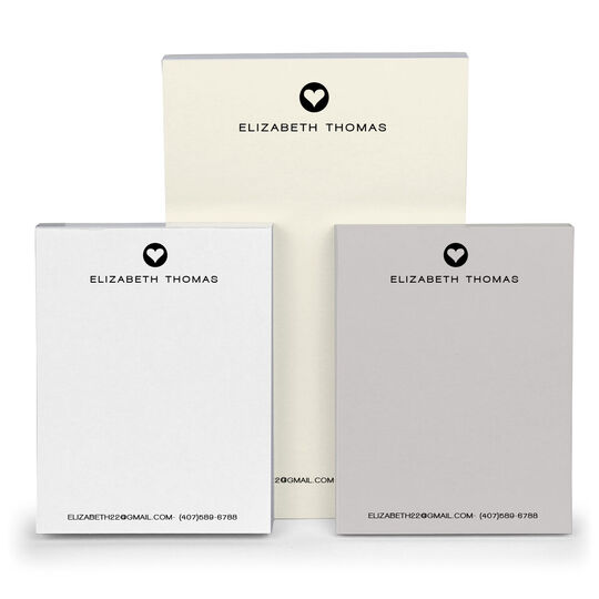 Modern Heart Notepad Set