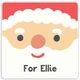 Santa Face Square Gift Stickers Image 2 of 2