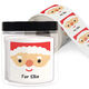 Santa Face Square Gift Stickers Image 1 of 2