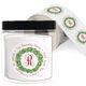 Holiday Wreath Round Address Labels in a Jar Image 1 of 2