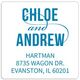 Modern Couple Square Address Labels Image 2 of 2