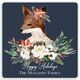 Christmas Fox Square Gift Stickers in a Jar Image 2 of 2