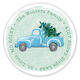 Blue Truck Round Address Labels Image 2 of 2