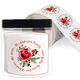 Christmas Rose Spray Round Address Labels in a Jar Image 1 of 2
