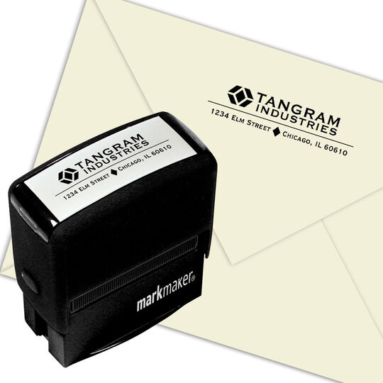 Rectangular Self-Inking Stamp with Your Logo