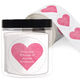 Pink Watercolor Heart Kitchen Round Stickers in a Jar Image 1 of 2