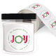 Red Joy Wreath Round Address Labels in a Jar Image 1 of 2