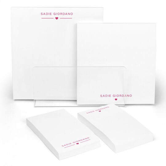 Mini Heart Notepad Set (4 Pads)