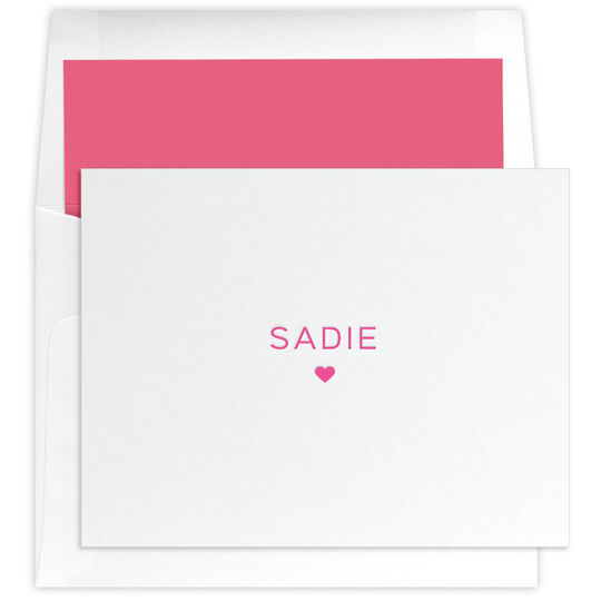 Mini Heart Folded Note Cards - Letterpress
